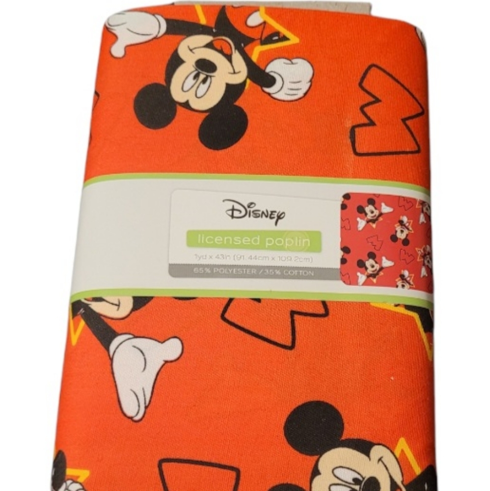 Springs Creative 44" x 36" Poplin Disney Mickey and Stars Precut Sewing & Craft